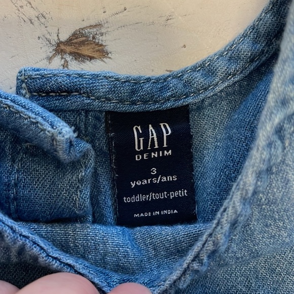 GAP 3T Denim Pinafore Jumper Dress - Picture 3 of 4
